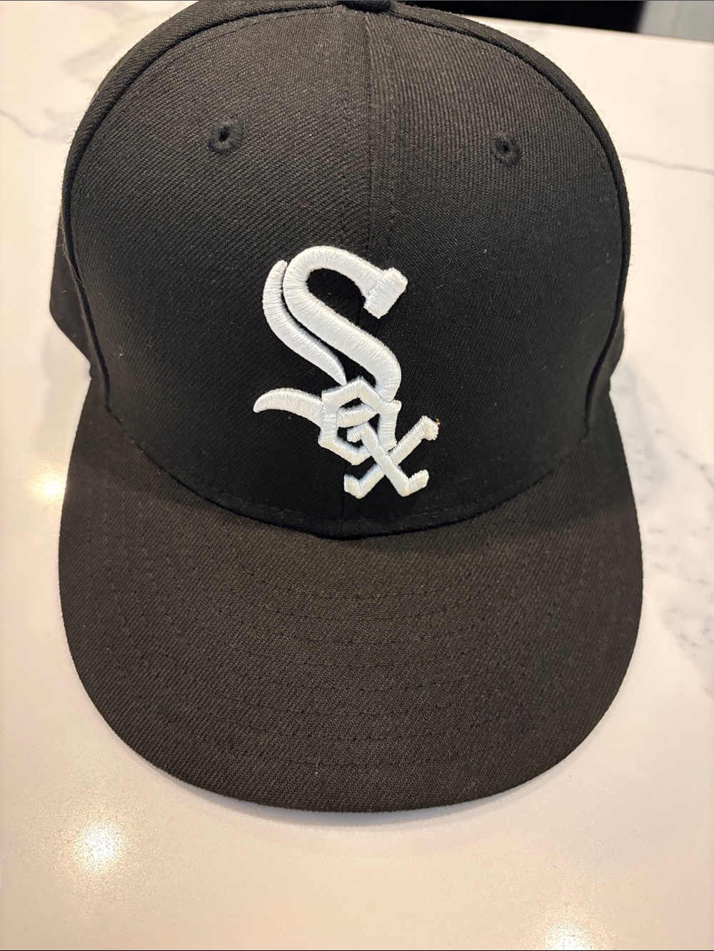 New Era Black Kids Baseball Cap with White Sox White Logo
